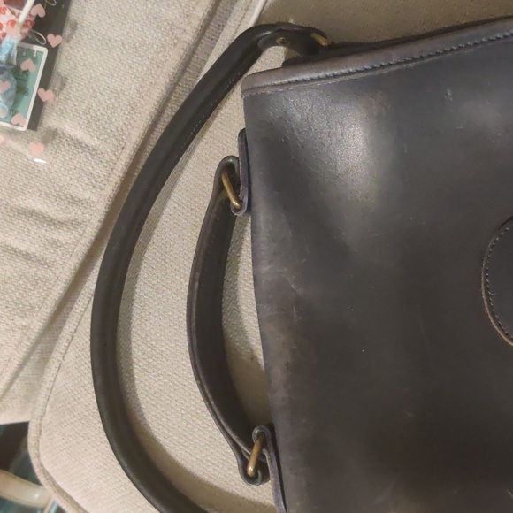 Coach 1997 Navy Blue Leather Station Bag-Vintage - Picture 8 of 10